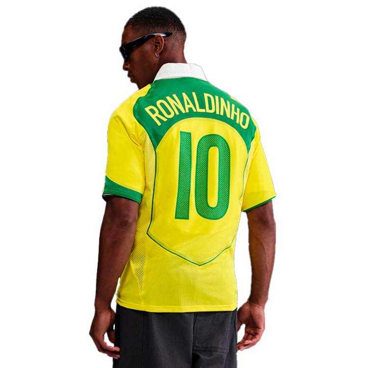 Nike ブラジル代表 RONALDINHO 10番シャツキッズ VTG Ronaldinho #10 Brazil National Soccer Team Gold Jersey